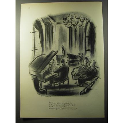 1953 Cartoon by Whitney Darrow, Jr. - Steinway piano is really tops