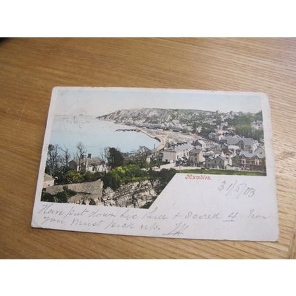 1903 fr Postcard -Pretty Mumbles scene - Swansea Bay, Glamorgan
