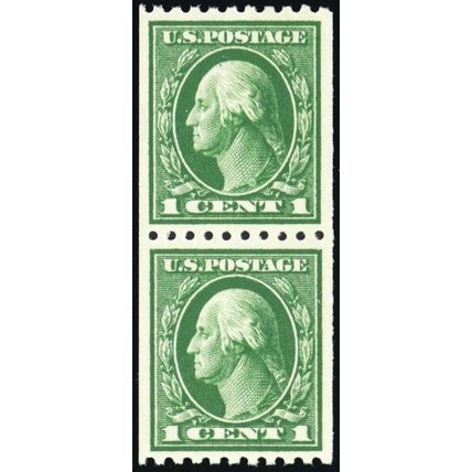 441, Mint XF/Superb NH 1¢ Nicely Centered Coil Pair - Stuart Katz