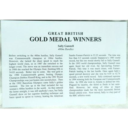 GOLD MEDAL WINNERS SALLY GUNNELL & JONATHAN EDWARDS HAND SIGNED AUTOGRAPHS