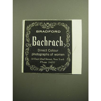 1957 Bradford Bachrach Photography Ad - direct colour Photographs