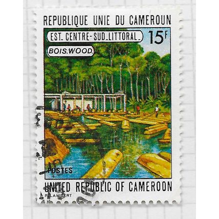 CAMEROUN CAMEROONS 1979 ? USED WOOD LOGGING TRANSPORT RIVER INDUSTRY