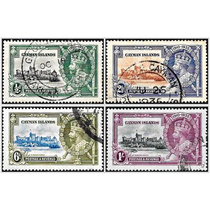 Cayman Islands 1935 SG108/111 KGV: Silver Jubilee Set Used C1