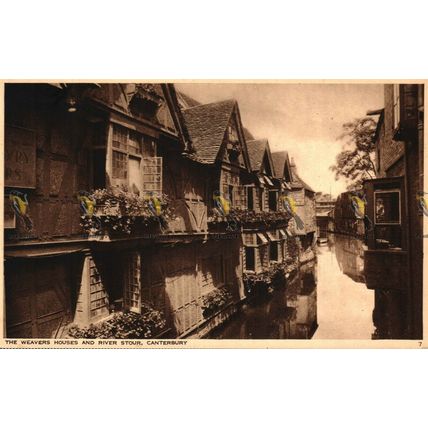 Weavers Houses And River Stour, Canterbury, Kent, 7 Norman Postcard, 1948
