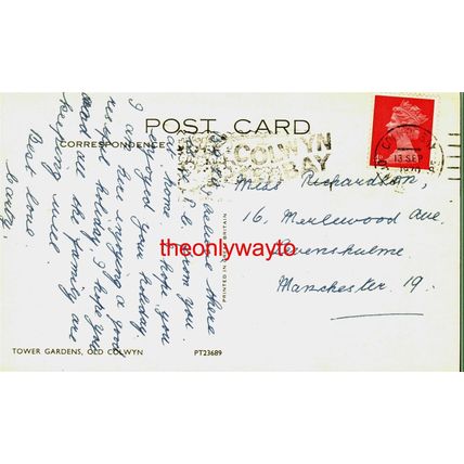 Tower Gardens, Old Colwyn, Wales, PT23689 Postcard, 1979