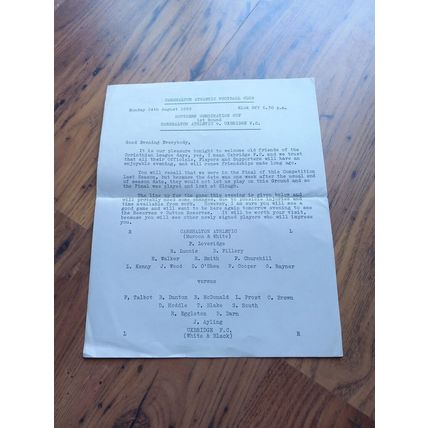 1959/60 Carshalton vs Uxbridge - Southern Combination 1sr Round ** FREE P&P **