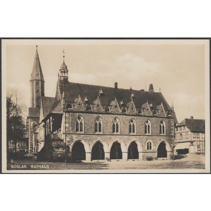 Rathaus, Goslar, Niedersachsen, c.1920 - Lederbogen Foto-AK