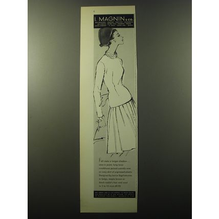 1960 I. Magnin & Co. Fashion by Junior Sophisticates Advertisement