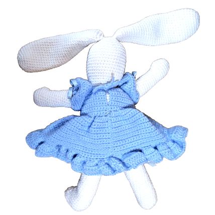 Plush Crochet Bunny, Amigurumi Style/ Heavy Yarn Easter Handmade/VTG - 19"