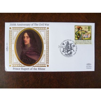 1992 GB Civil War set Benham silk covers Cromwell Charles I special handstamps