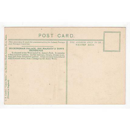 Buckingham Palace Postcard London Lesco Series