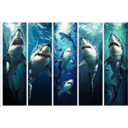 Shark Bookmarks Book Markers Gift For Reader (X5)