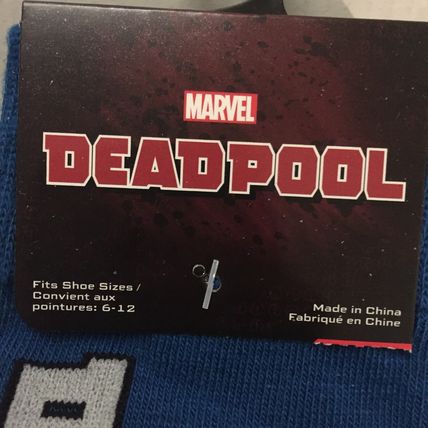NEW Marvel Deadpool Unisex Crew Socks Size 6-12 & 9-13