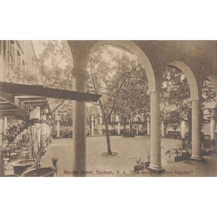 The Italian Winter Garden At Marine Hotel Durban African Postcard