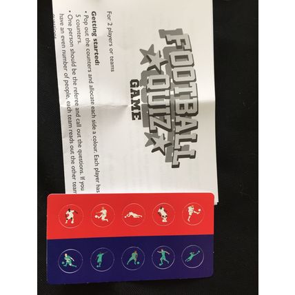 Football based quiz card game, very good condition