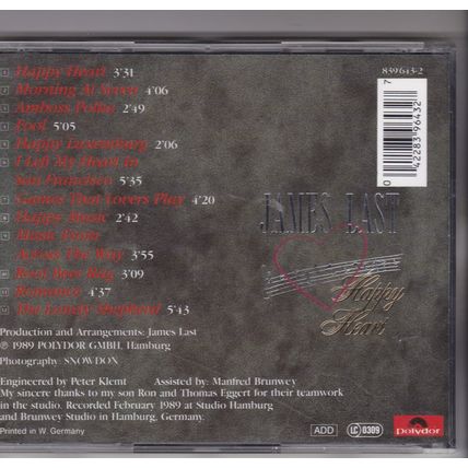 James Last : Happy Heart. (1989) CD Album