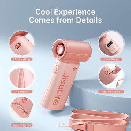JISULIFE Portable Handheld Fan Life9, Turbo Power High Speed Air [18H Max Coolin