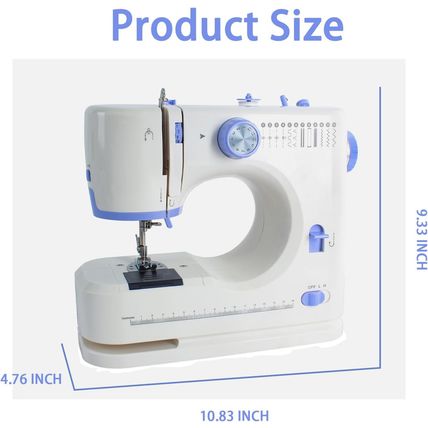 Sewing Machine for Beginners with 20 Pcs Fabric and 32 Pcs Sewing Threads Kit,Po