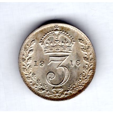 Great Britain. George V. Threepence 1916. dy18152