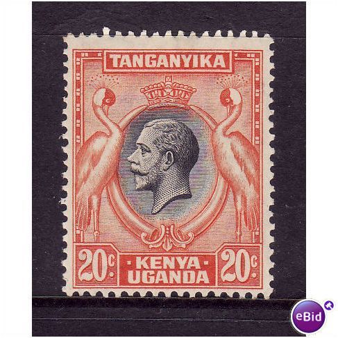 KENYA UGANDA AND TANGANYIKA 1935 SG114 20c BLACK AND ORANGE M / MINT