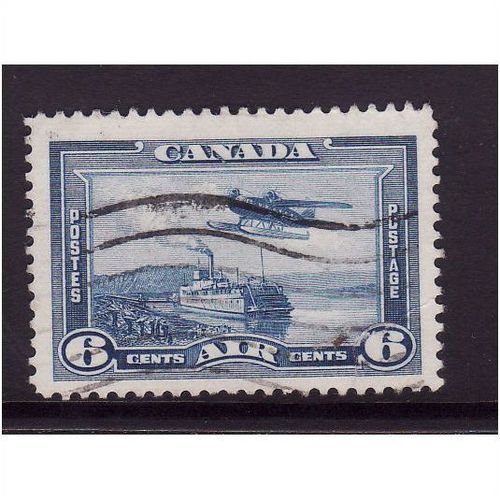 CANADA 1938 6c FAIRCHILD SEAPLANE SG 371 FINE USED #3