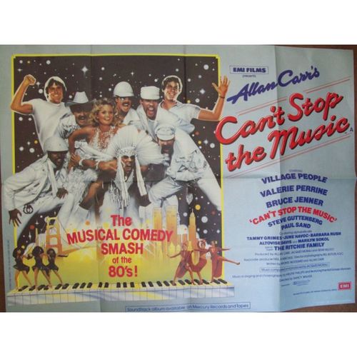 CAN'T STOP THE MUSIC Village People, Steve Guttenberg 1980 Movie Quad Poster