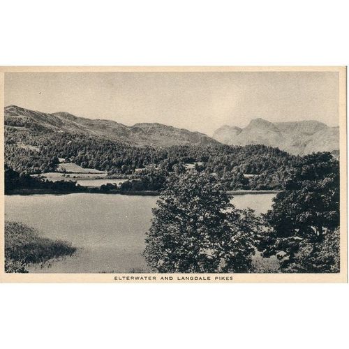 Vintage Tuck's PC - Elterwater And Langdale Pikes, Cumbria