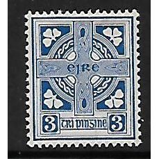 IRELAND 1922 SG227 CELTIC CROSS 3d BLUE M / MINT