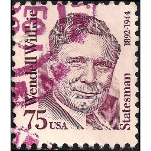 USA, PEOPLE, Wendell Wilkie, violet 1992, 75c, #3