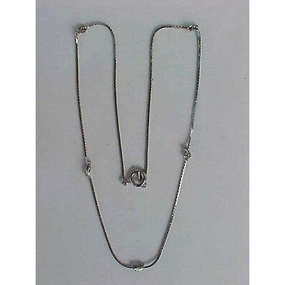 Silver Knot Link Chain Silver Chain Necklace Snake Chain Necklace 18"