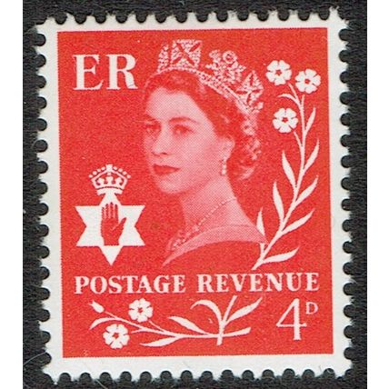 Northern Ireland 1968 4d Bright Vermilion SGNI9 UM