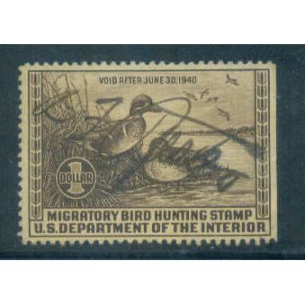 Used RW6 $1 Green-Winged Teal Fine NA1727