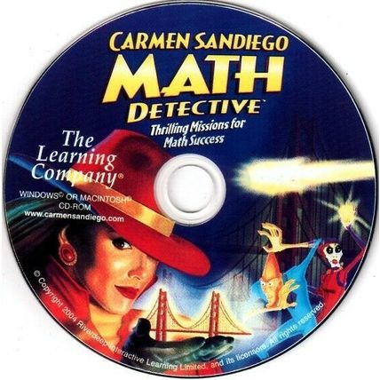 Carmen SanDiego Math Detective (Ages8-14) (CD, 2004) Win/Mac - NEW CD in SLEEVE