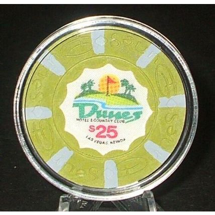 Dunes $25. Uncirculated Casino Chip - Las Vegas, Nevada - 1989