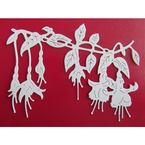 6 x Tattered Lace Die Cuts Tumbling Fuschias