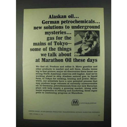 1967 Marathon Oil Ad - Alaskan Oil