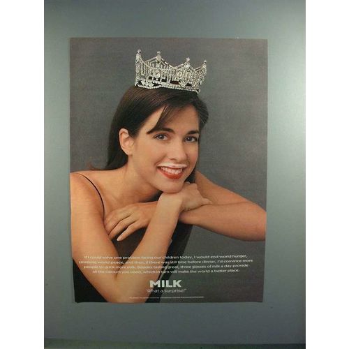 1995 Milk Ad w/ Miss America Heather Whitestone