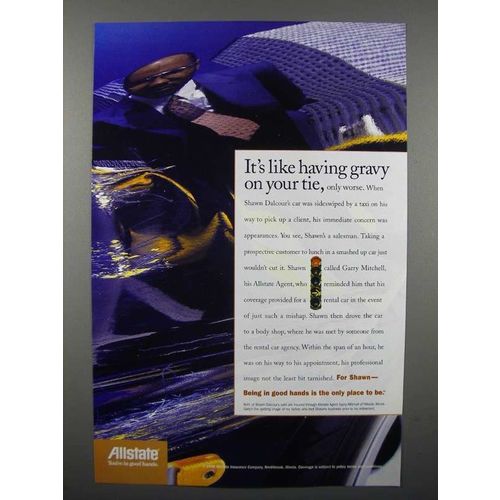 1996 Allstate Insurance Ad - Having Gravy on Your Tie