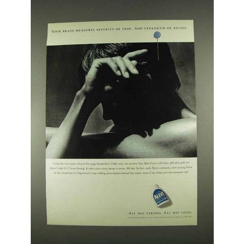 1996 Aleve Medicine Ad - Brain Measures Severity Pain