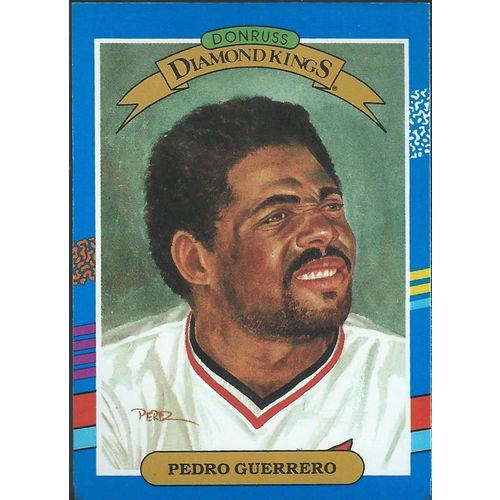 1991 Donruss Diamond Kings St Louis Cardinals Pedro Guerrero 25