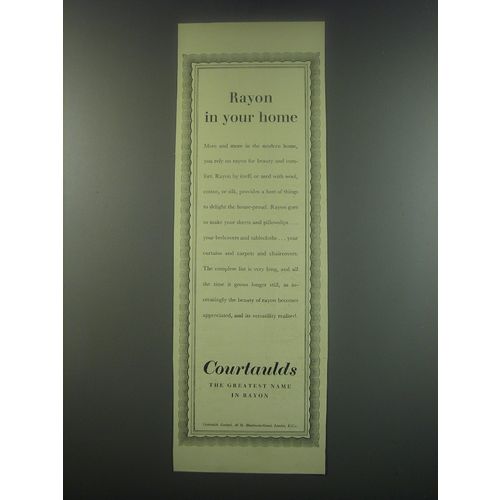 1949 Courtaulds Rayon Ad - Rayon in your home