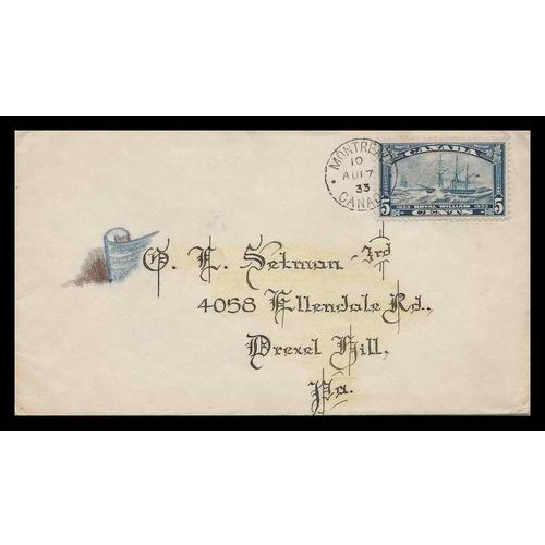 Canada FDC #204 First Day FDC 1933 Montreal PQ