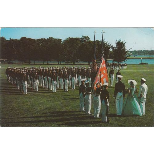The United States Naval Academy Color Girl Uniform Postcard (U13866)