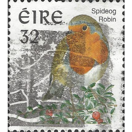 EIRE, BIRDS, Robin, white 1997, 32, #5