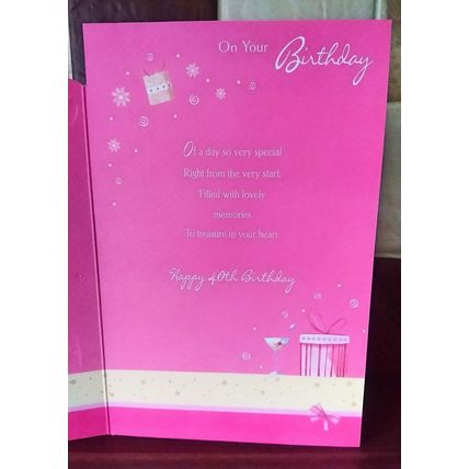 40th birthday card - 40 Today