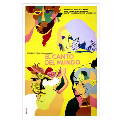 Movie Poster for film"WORLD Song"Deveuve.French.Decorative Room interior design.