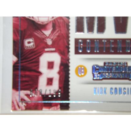 2017 Panini Contenders KIRK COUSINS (Washington) MVP #18 68/199