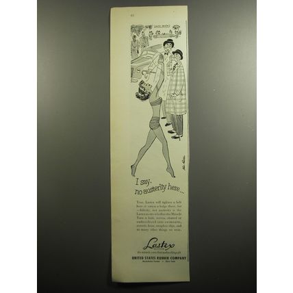 1951 United States Rubber Company Lastex Ad - I say, no austerity here