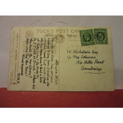 SR. CONTINENTAL EXPRESS steam engine antique postcard R. Tuck Oilette 1935 pm/