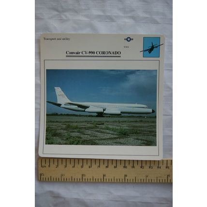 Convair CV-990 Coronado - USA - Transport & Utility - Collectors Club Card